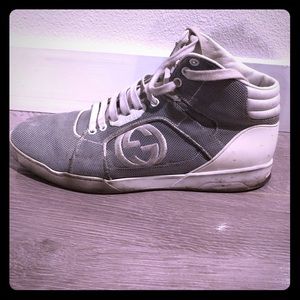 Limited Edition White Gucci High Top Sneakers